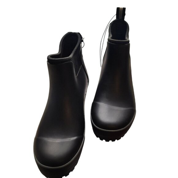 Chooka Women's Waterproof Black Ankle Rain Boots Memory Foam 8 - Picture 2 of 7